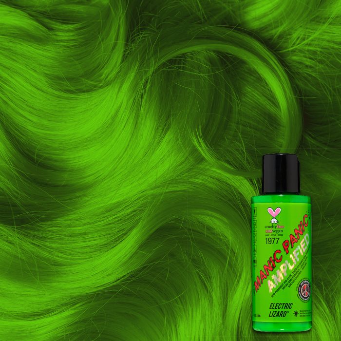Усиленная зёленая краска для волос Electric Lizard