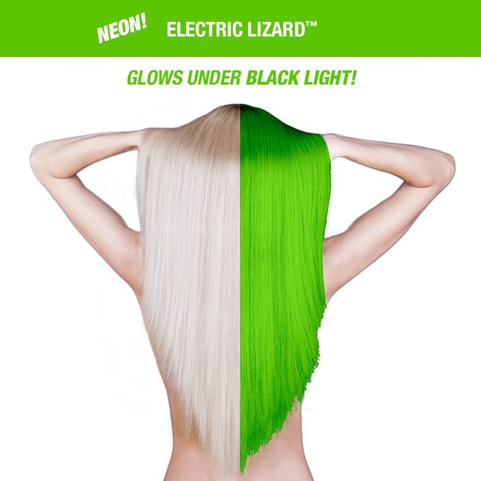 Усиленная зёленая краска для волос Electric Lizard